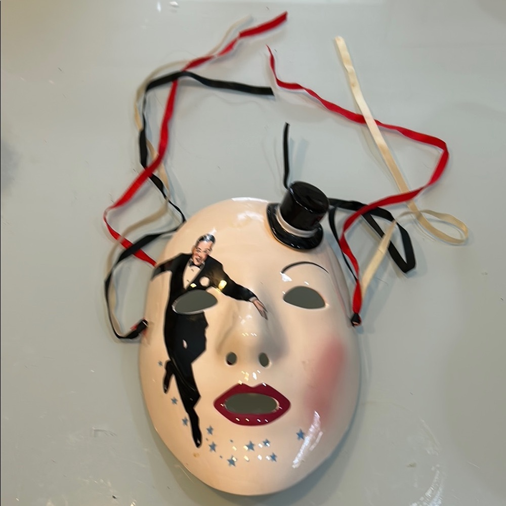 Vintage post modern mask Fred Astaire dance Vandor Japan
